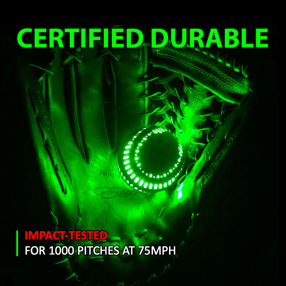 Spark Catch Baseball (Impact-Activated) - Neon Green