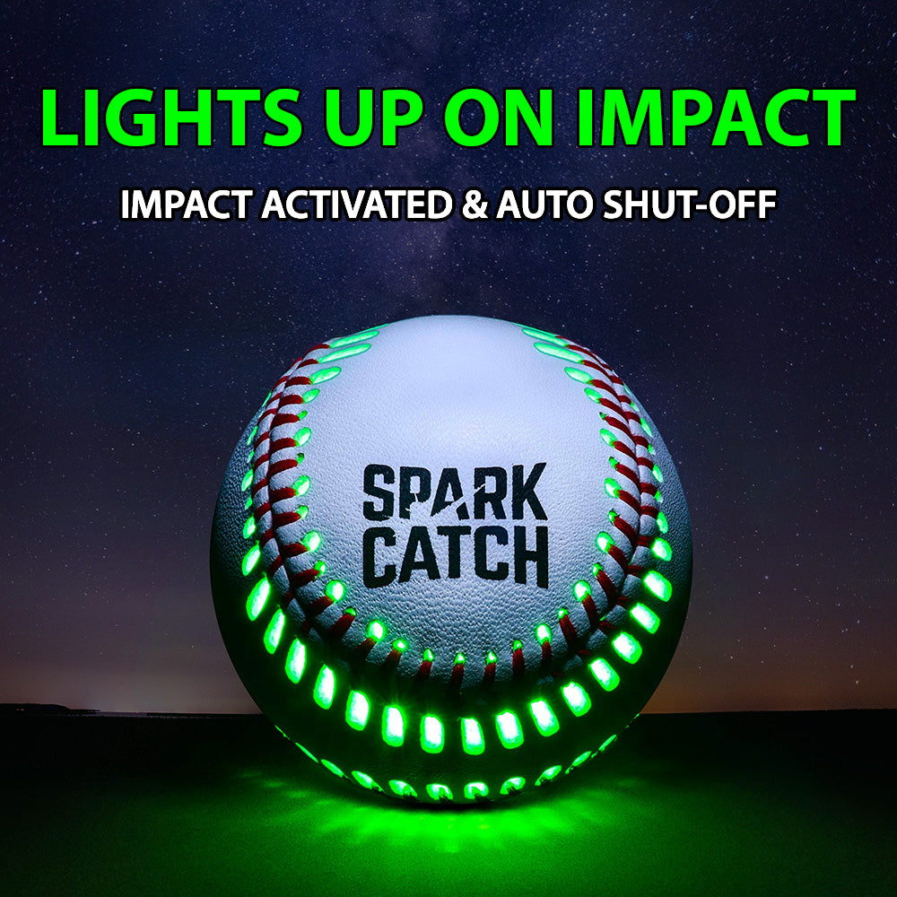 Spark Catch Baseball (Impact-Activated) - Neon Green