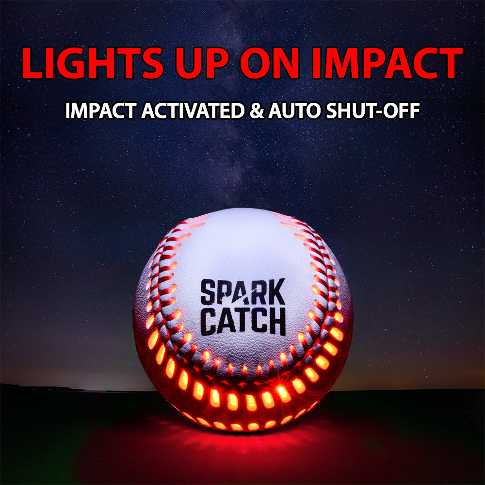 Spark Catch Baseball (Impact-Activated) - Ruthless Red