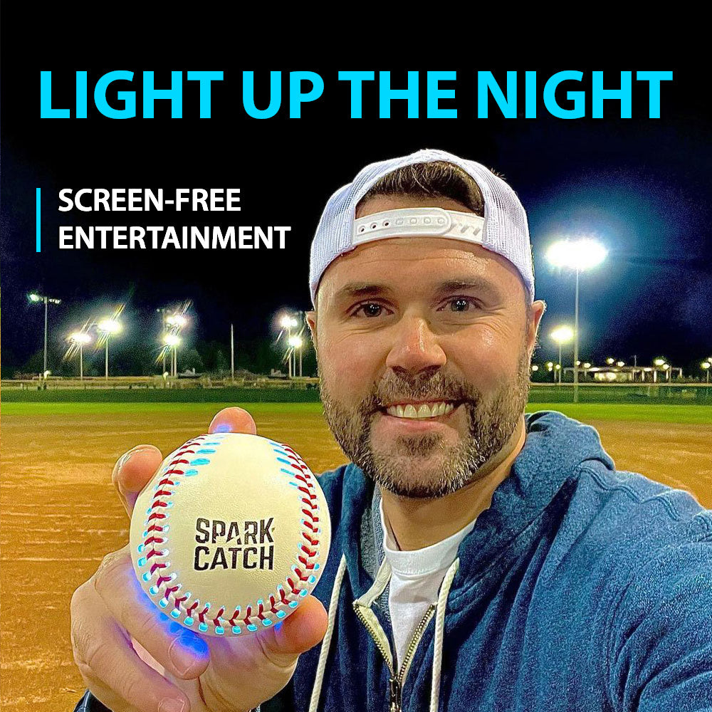 Spark Catch Baseball (Impact-Activated) - Ice Blue