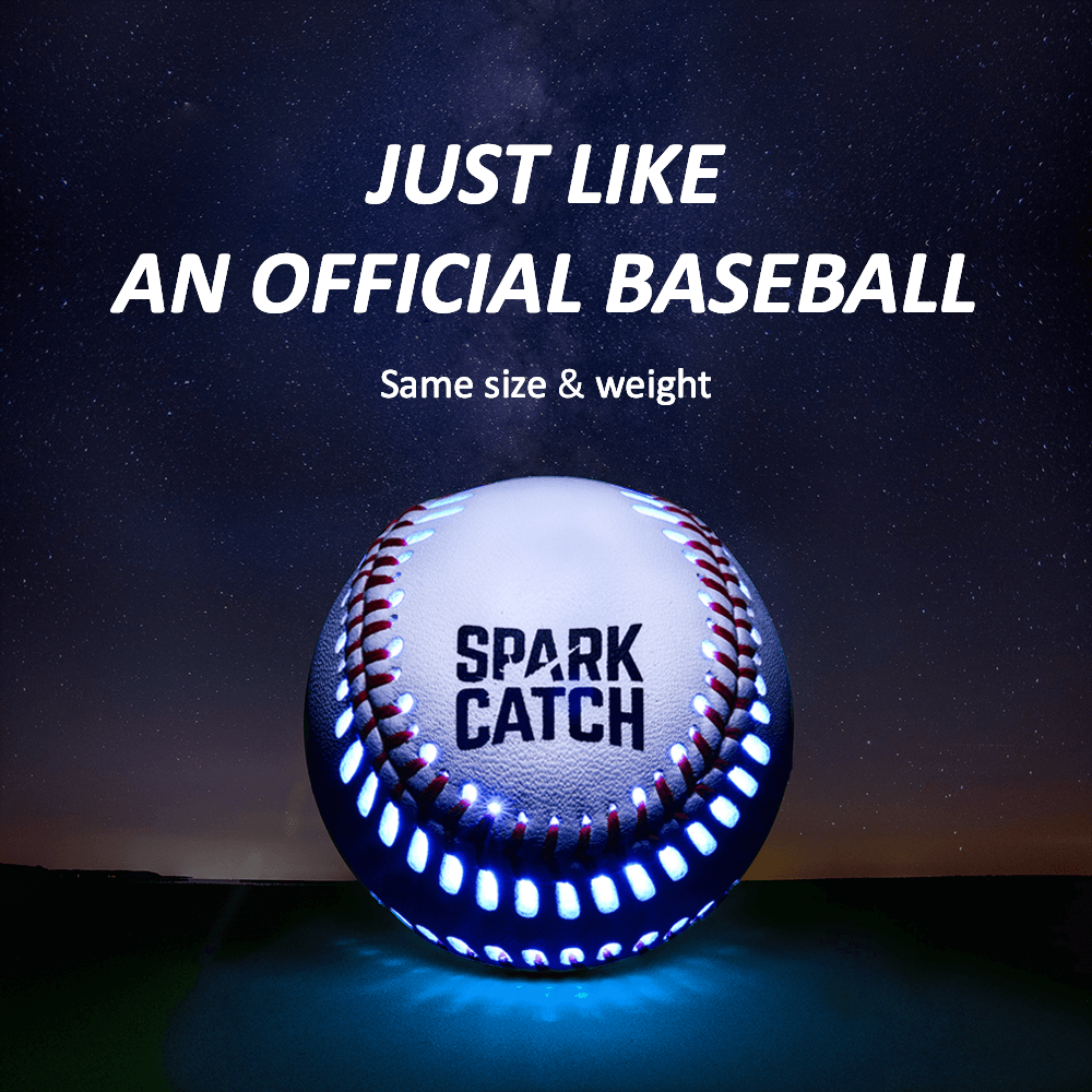Spark Catch baseball gift for boys baseball fans glow in the dark baseball light up baseball gear