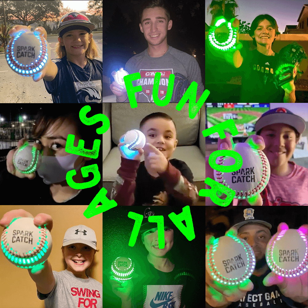 Spark Catch baseball gift for boys baseball fans glow in the dark baseball switch version